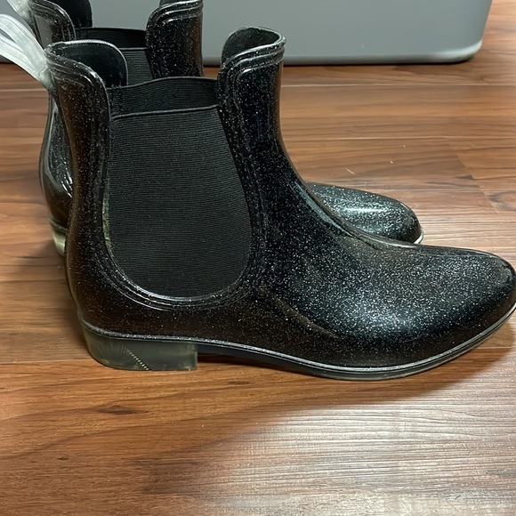 INC Raelynn Black Glitter Rain Boots - Picture 6 of 6